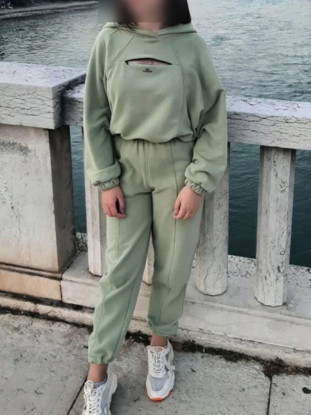Olive Green 044 Garden 2-Piece Tracksuit Set – Size S / Fits XS–S